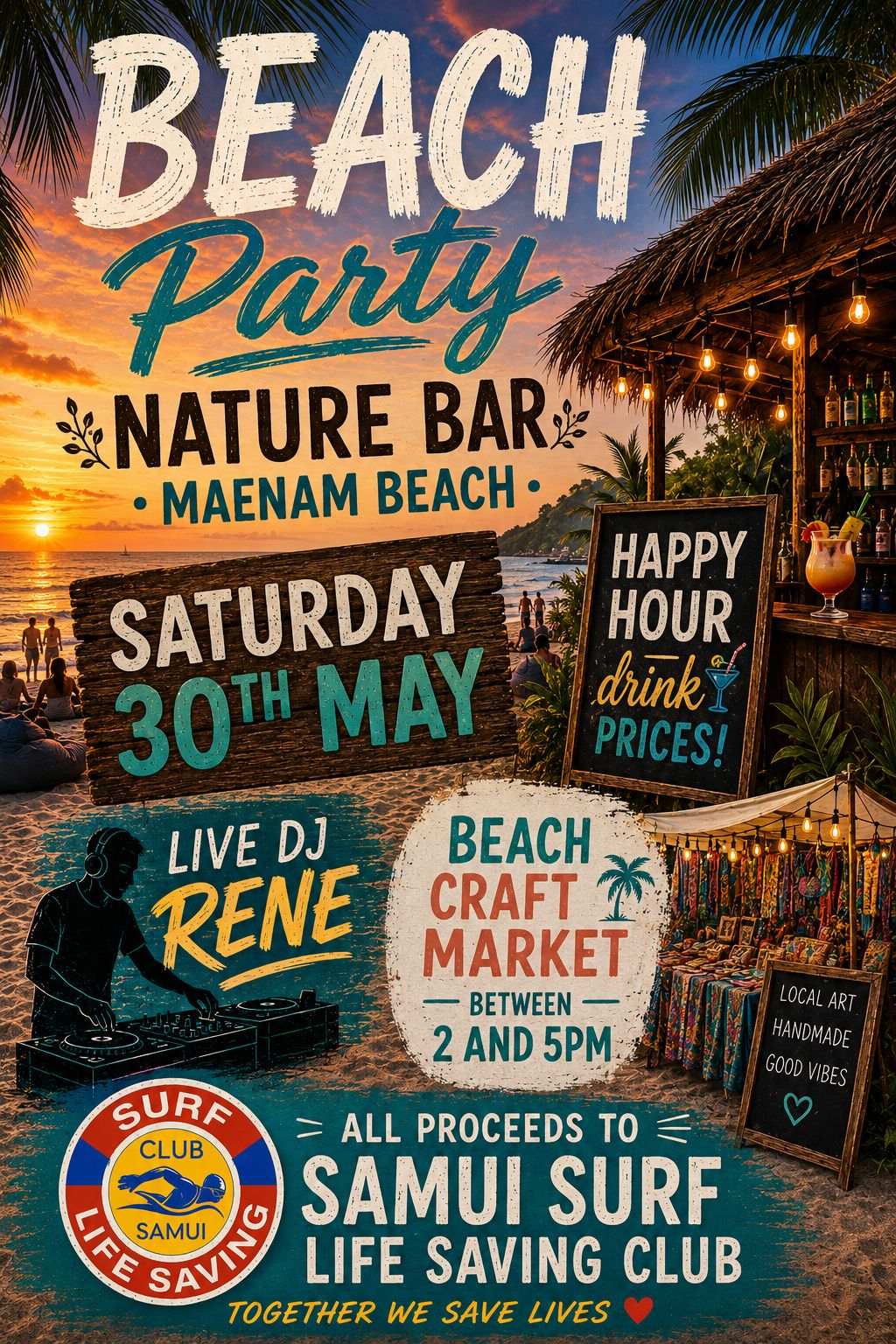 Original Beach Party event flyer