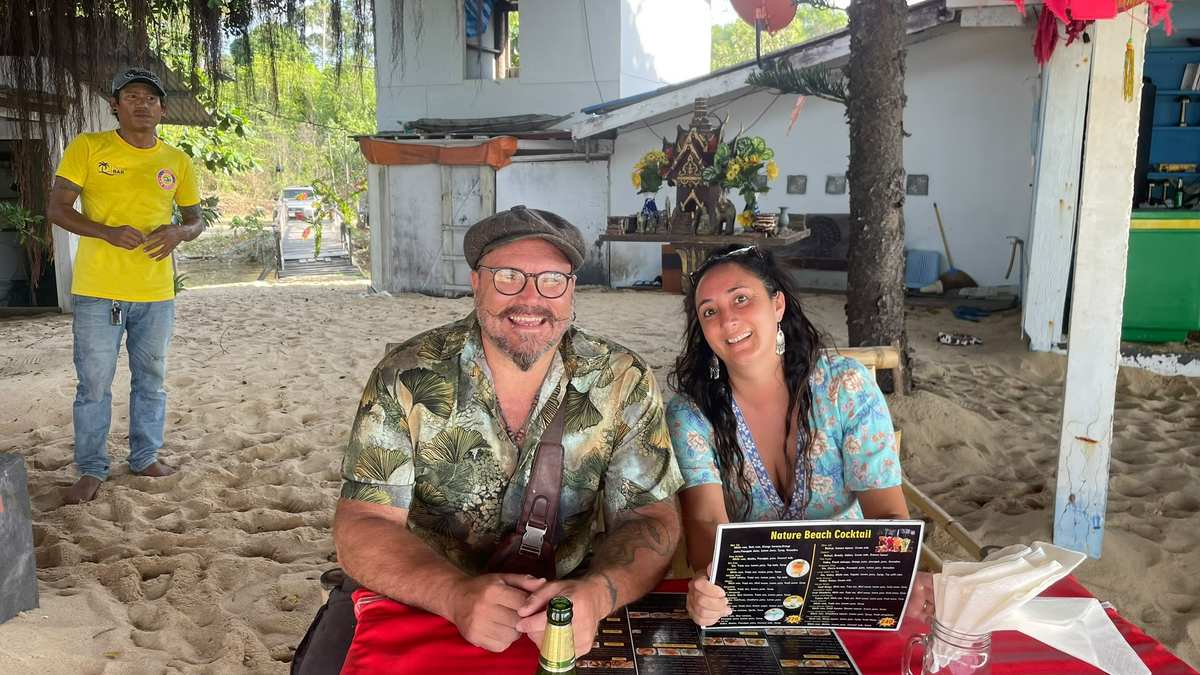 Tony and Morika at Nature Bar